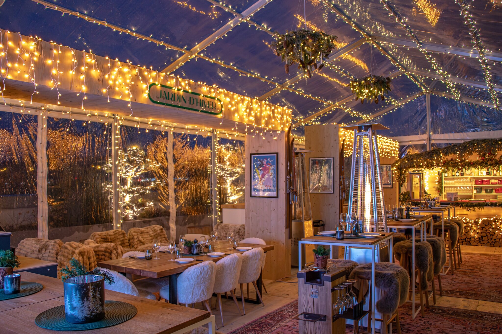 The Winter Garden set for a year-end party